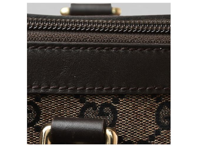 Gucci A4 Tote Bag aus GG-Canvas Schwarz Dunkelbraun - Ansicht 15