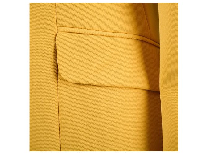 Blazer Aspesi de lana amarillo con cuello negro - vista 4