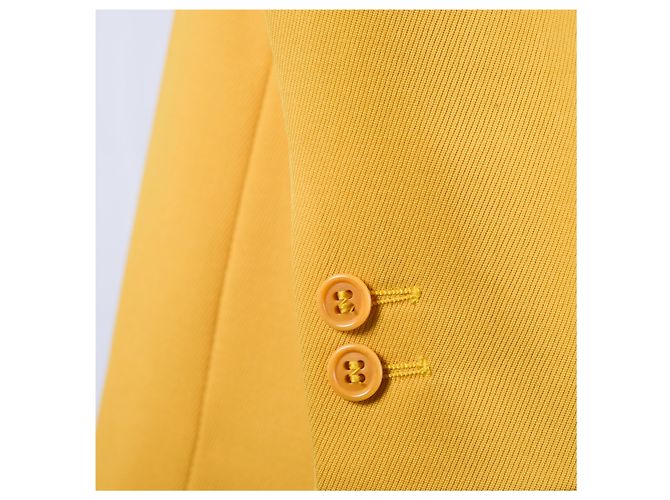 Blazer Aspesi de lana amarillo con cuello negro - vista 7