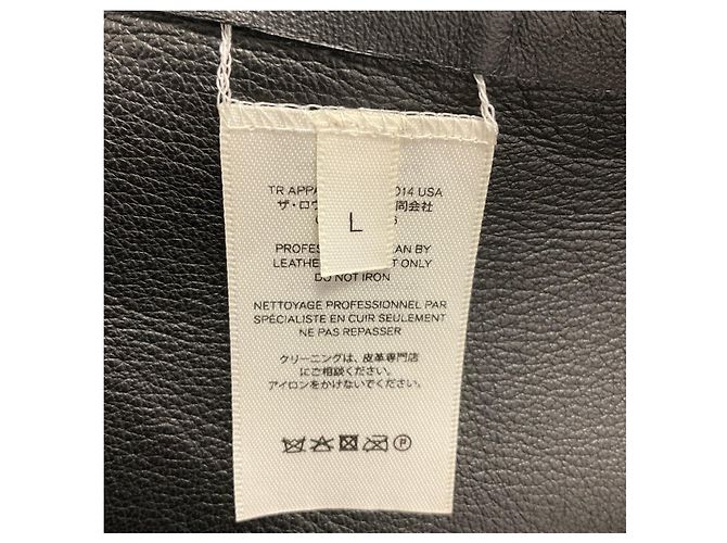 Schwarze Lammlederjacke von The Row mit offener Vorderseite - Ansicht 5