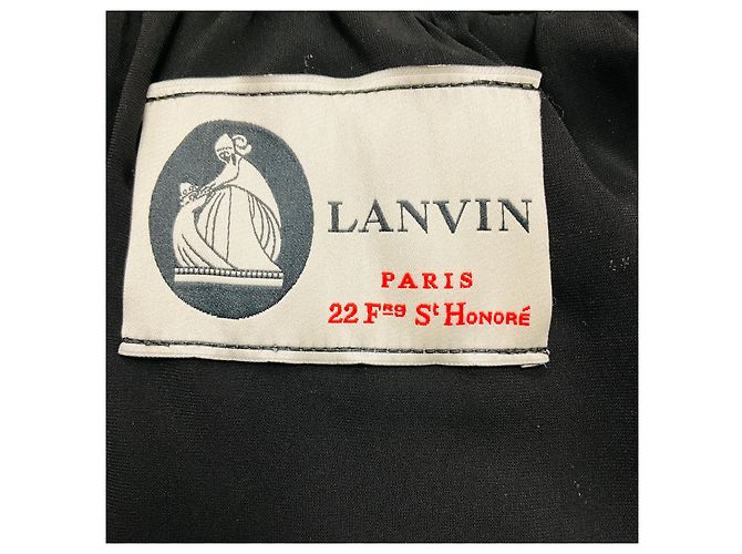 Top nero con paillettes e zip frontale di Lanvin - vista 4