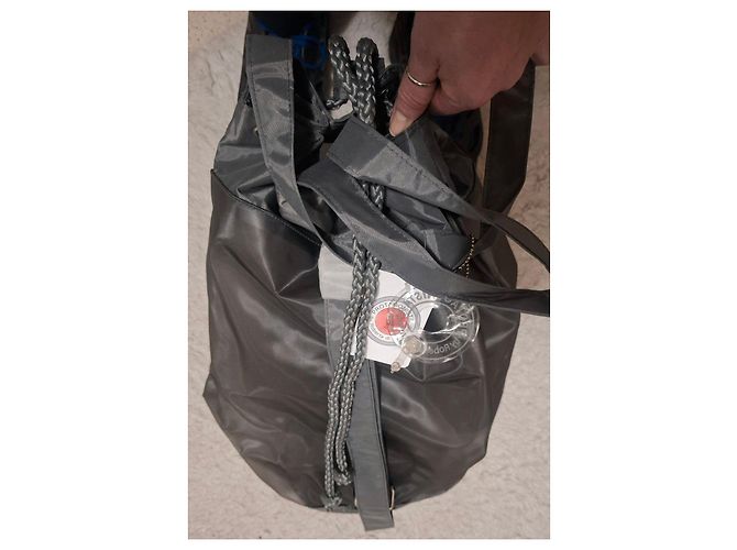 Borsa a zaino in nylon grigio Roberta di Camerino - vista 11