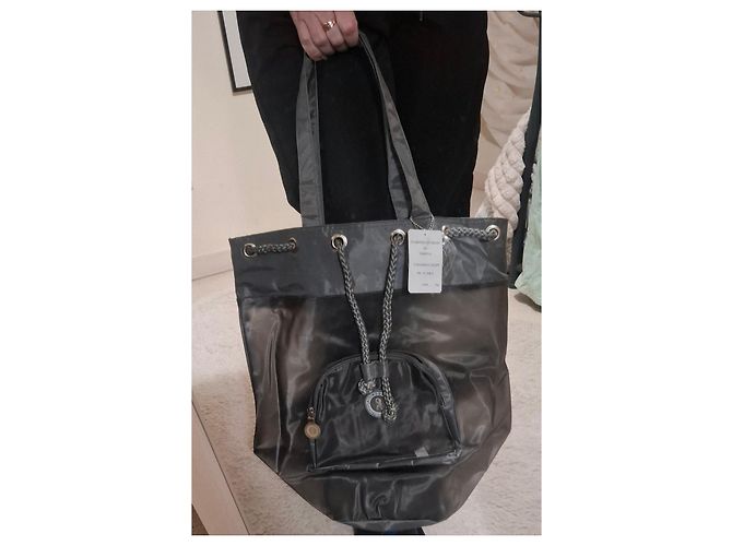 Borsa a zaino in nylon grigio Roberta di Camerino - vista 18