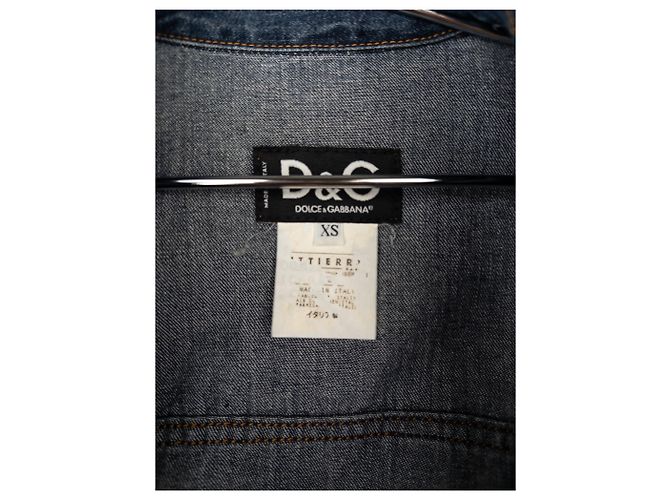 Chaqueta de mezclilla trucker con strass de los 2000 de Dolce & Gabbana Azul - vista 10
