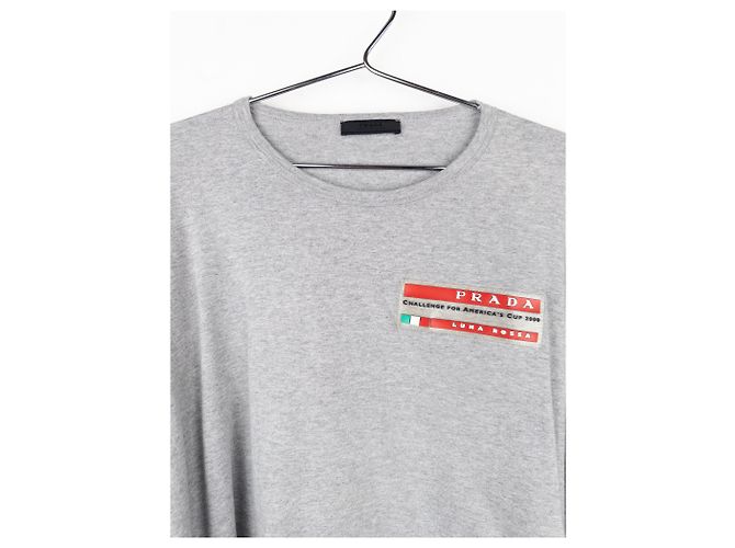 Camicia a maniche lunghe Prada Luna Rossa degli anni 2000 per la Coppa America di Vela Grigio - vista 3