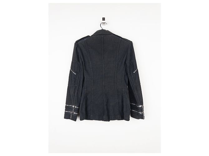 Dior di Galliano AW04 Giacca da Campo M-65 Hardcore Star con Zip Grigio - vista 2