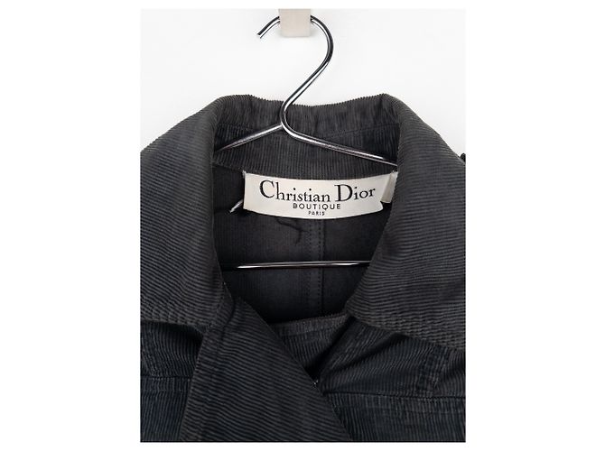 Dior di Galliano AW04 Giacca da Campo M-65 Hardcore Star con Zip Grigio - vista 8
