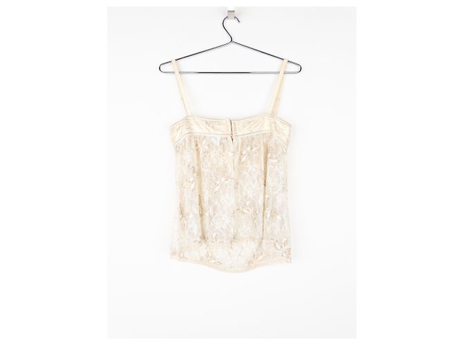 Top bustier de encaje dorado con mariposa de los 2000 de Dolce & Gabbana - vista 2