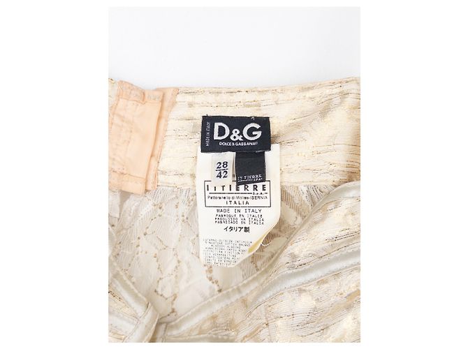 Top bustier de encaje dorado con mariposa de los 2000 de Dolce & Gabbana - vista 6