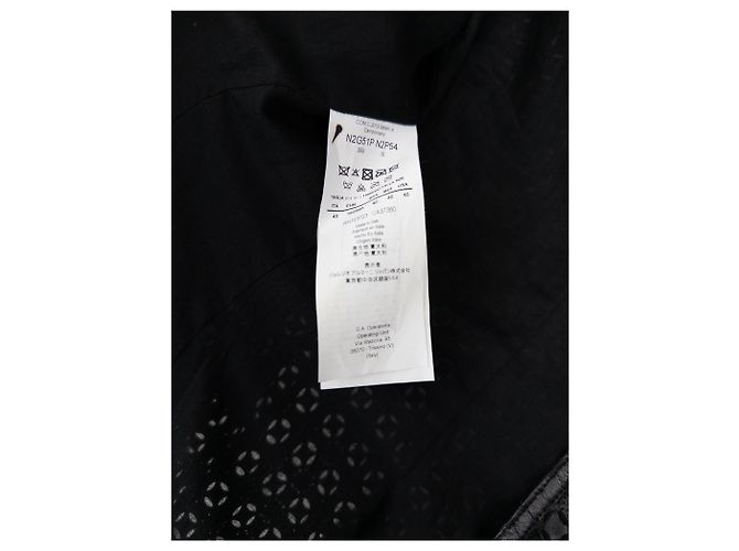 Blazer de cuero cortado a láser Armani de los 2000 Negro - vista 8