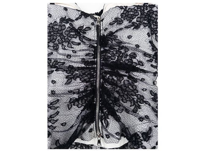 Top bustier de encaje floral de los 2000 de Dolce & Gabbana Blanco - vista 5