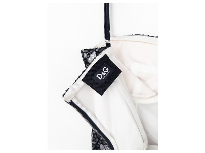 Top bustier de encaje floral de los 2000 de Dolce & Gabbana Blanco - vista 6