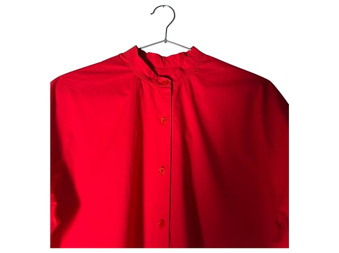 Camisa Casey-Casey Roja de Algodón Lavado Oversize - vista 2