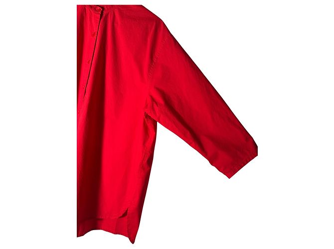 Camisa Casey-Casey Roja de Algodón Lavado Oversize - vista 3