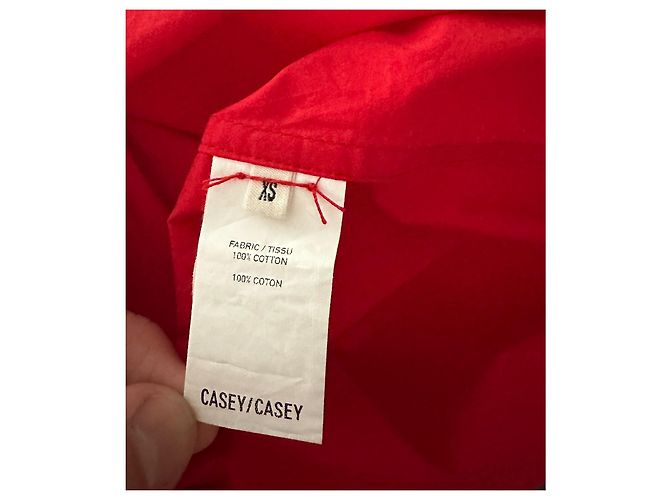 Camisa Casey-Casey Roja de Algodón Lavado Oversize - vista 6
