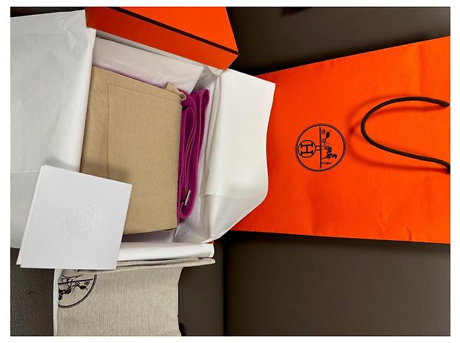 Borsa Hermès Geta Magnolia in pelle di capra Mysore - vista 6