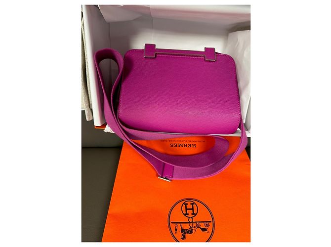 Borsa Hermès Geta Magnolia in pelle di capra Mysore - vista 7