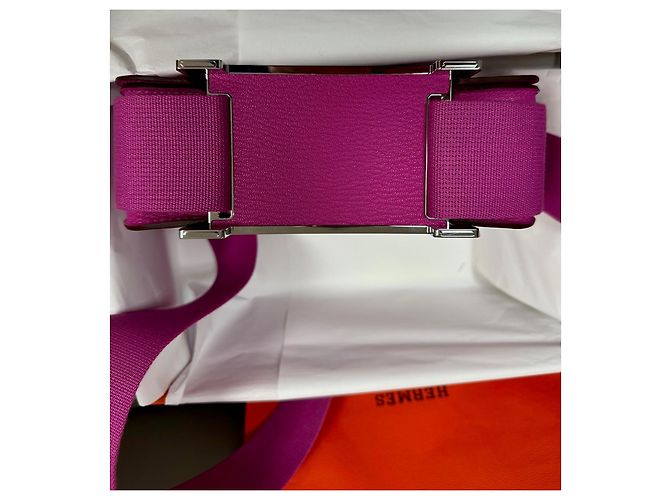 Borsa Hermès Geta Magnolia in pelle di capra Mysore - vista 8