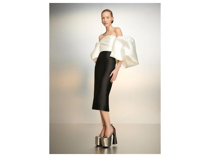 Abendkleid Solace London. Größe 8. Schwarz & Weiß. NEU - Ansicht 4