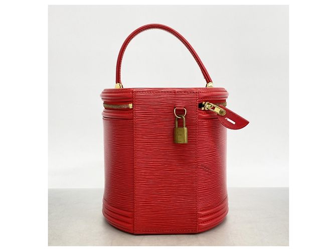Louis Vuitton Epi Cannes Handtasche Rot - Ansicht 11