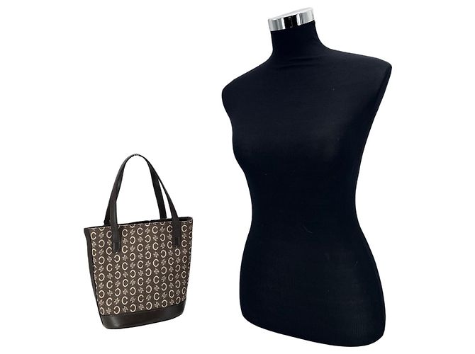 Céline Vintage braune C Macadam Canvas kleine Eimer Tasche - Ansicht 2