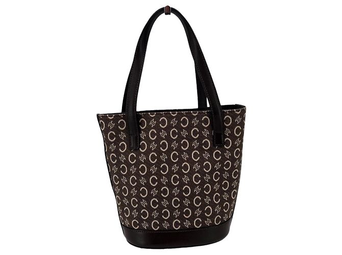 Céline Vintage braune C Macadam Canvas kleine Eimer Tasche - Ansicht 3