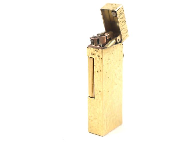 Alfred Dunhill Briquet logo à motif intégral Dunhill Square Doré - vue 4
