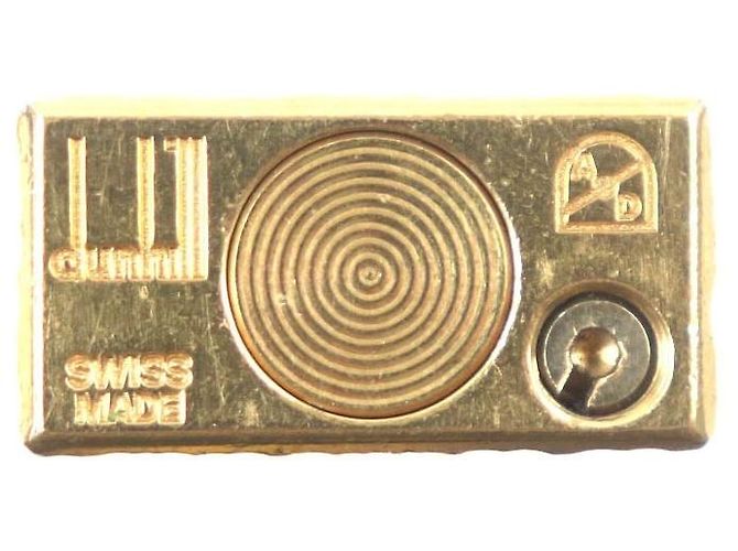 Alfred Dunhill Briquet logo à motif intégral Dunhill Square Doré - vue 5