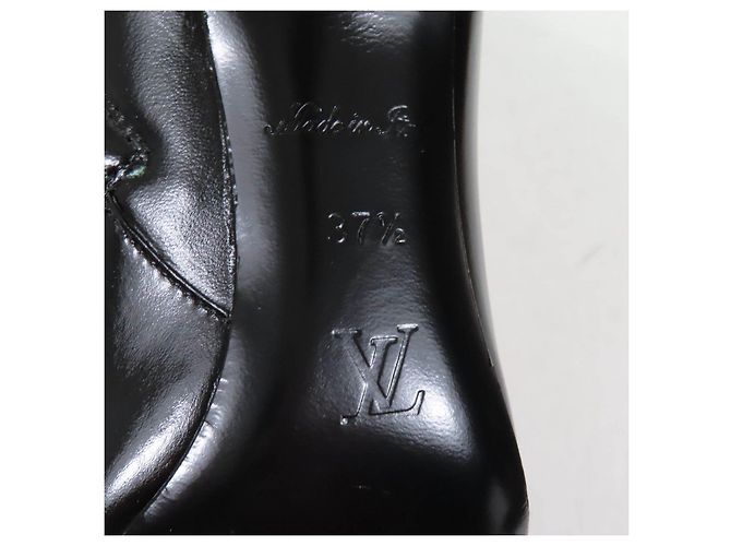 Leder-Ankle-Boots mit LV-Logo von Louis Vuitton Schwarz Weiß - Ansicht 11