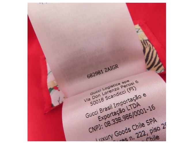 Abrigo de algodón con patrón GG Large TIGER de Gucci Roja - vista 11