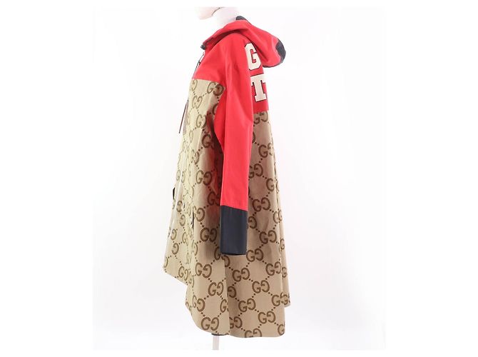Abrigo de algodón con patrón GG Large TIGER de Gucci Roja - vista 2