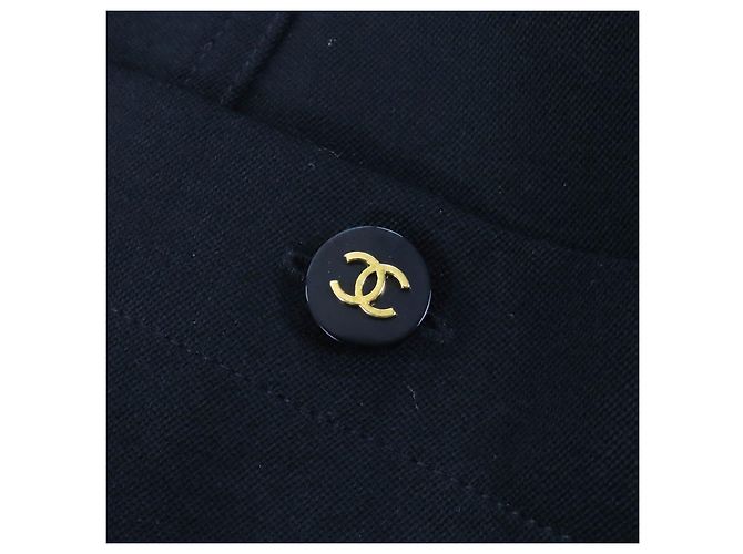 Timeless Wollrock mit COCO-Button von Chanel Schwarz - Ansicht 5
