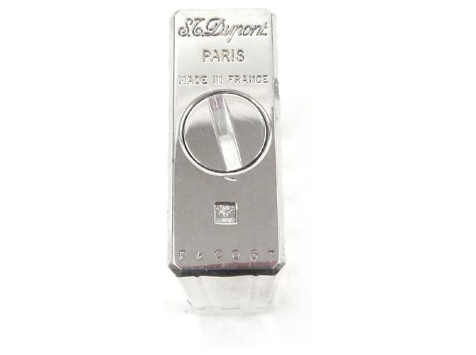 Autre Marque Briquet carré à motif rayé à ondes courtes Dupont Line 1 Argenté - vue 5