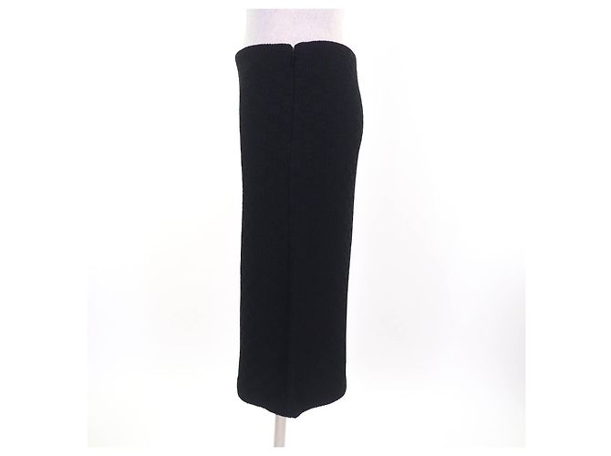 Saia de rayon com padrão GG da Gucci Preto - vista 3