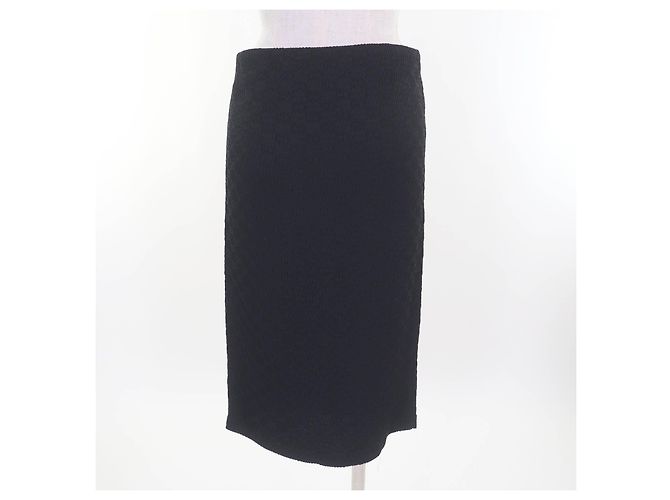 Saia de rayon com padrão GG da Gucci Preto - vista 4