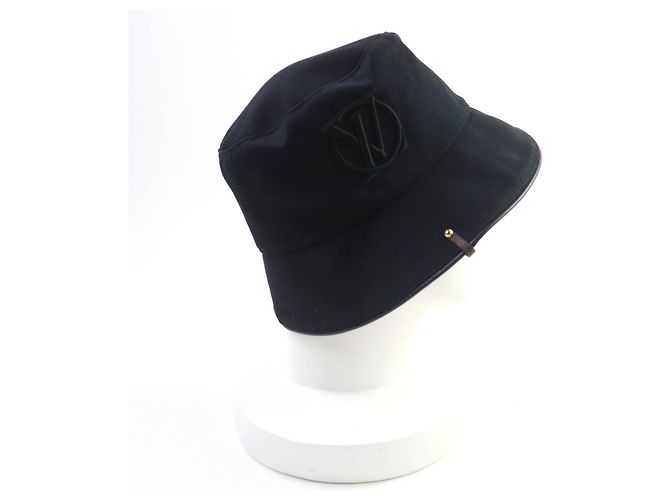 Cappello Bucket LV City in cotone Louis Vuitton Nero - vista 2