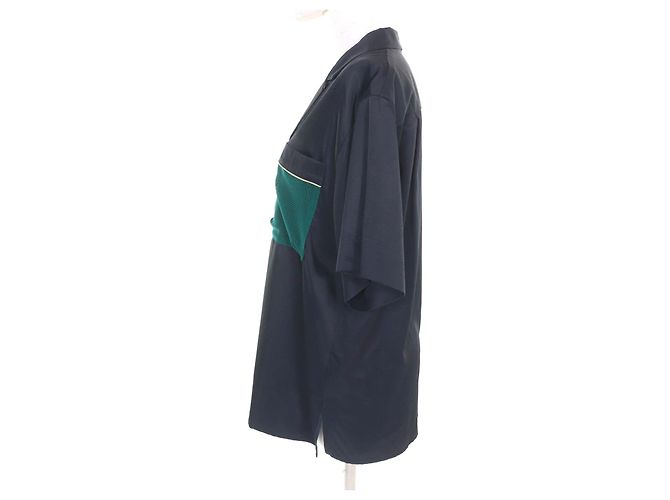 Autre Marque Sawa Takai Kurzarm-Rayonhemd Blau Marineblau - Ansicht 2