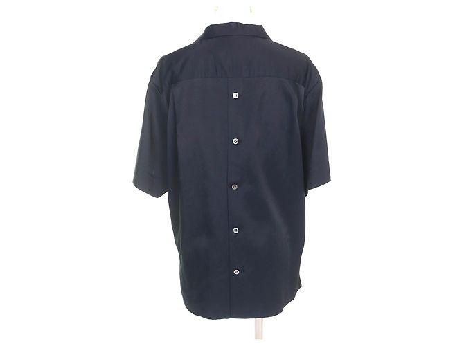 Autre Marque Sawa Takai Kurzarm-Rayonhemd Blau Marineblau - Ansicht 3