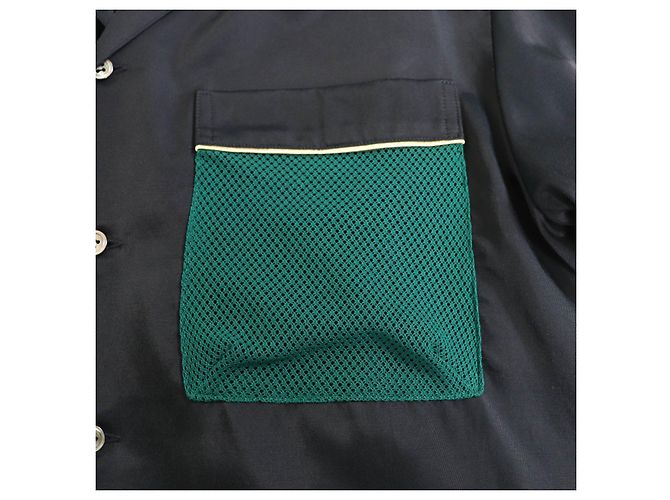 Autre Marque Sawa Takai Kurzarm-Rayonhemd Blau Marineblau - Ansicht 5