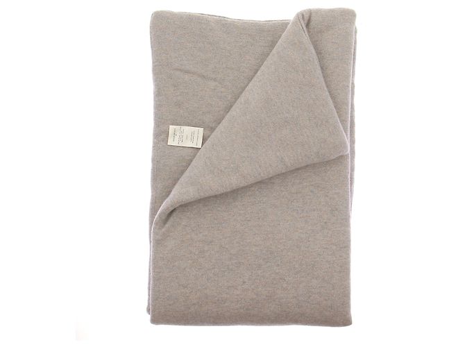 Autre Marque Sciarpa grigio beige in cashmere - vista 3