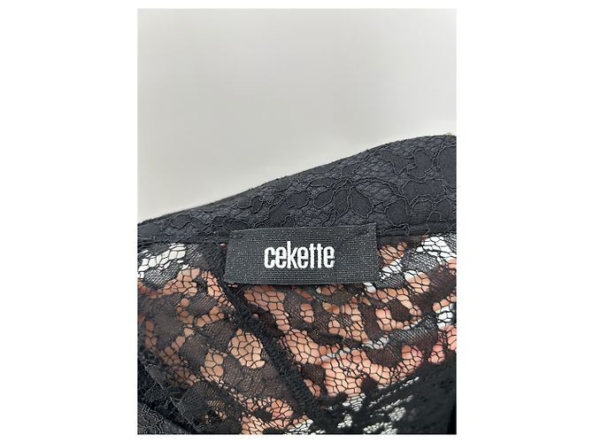 Autre Marque Falda de encaje negro - vista 5