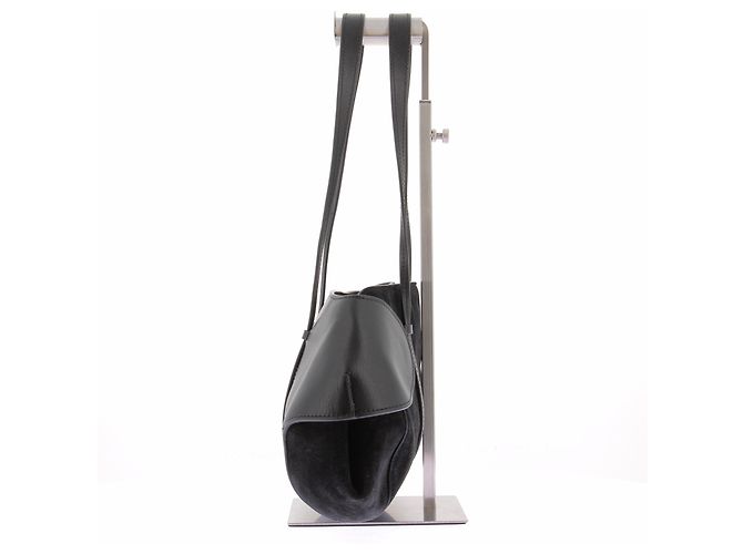 Autre Marque Borsa in pelle e camoscio nera Nero - vista 4