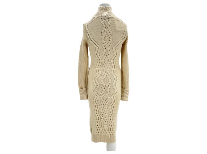 Isabel Marant Midikleid aus Ecru-Wolle Beige - Ansicht 2