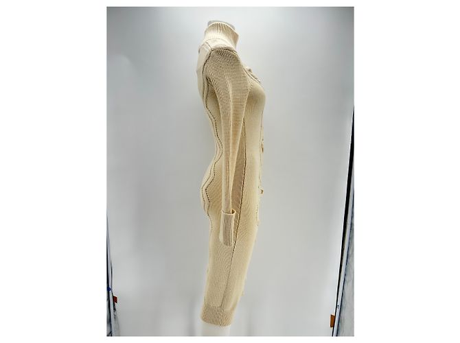 Isabel Marant Midikleid aus Ecru-Wolle Beige - Ansicht 3