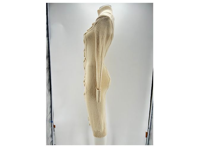 Isabel Marant Midikleid aus Ecru-Wolle Beige - Ansicht 4