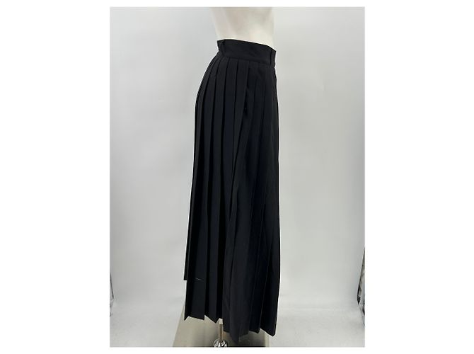 Autre Marque Falda larga plisada negra Negro - vista 3