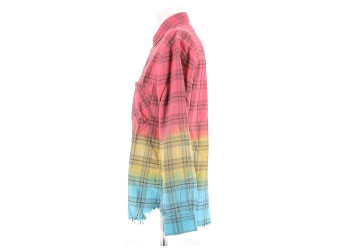 Amiri Langarmhemd mit rot-weiß-blauem Karomuster Rosa Baumwolle Pink - Ansicht 4