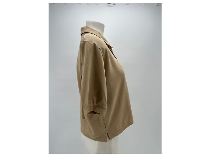 Autre Marque Polo camel con hombreras de algodón Camello - vista 3