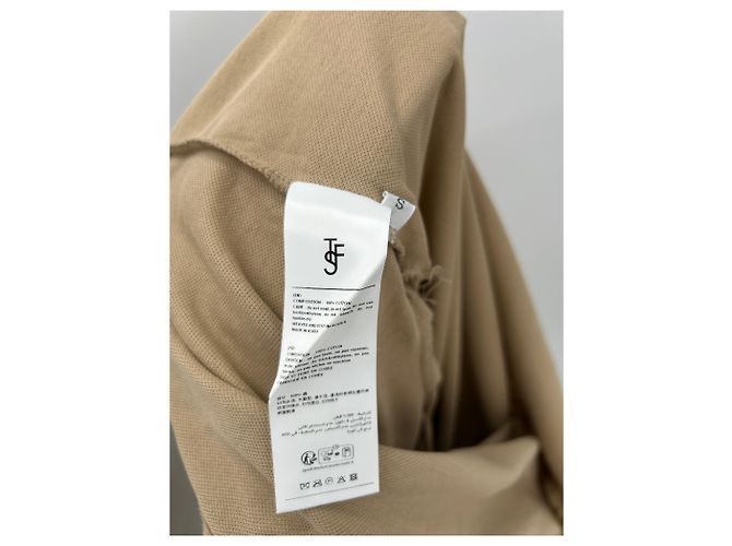 Autre Marque Polo camel con hombreras de algodón Camello - vista 6