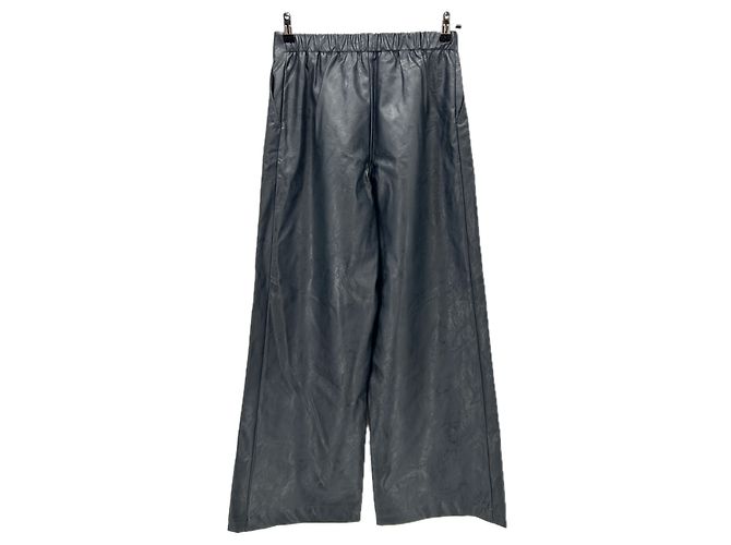 Baum und Pferdgarten Lederhose weit geschnitten schwarz - Ansicht 2